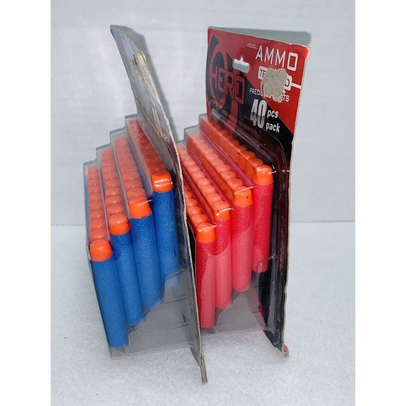 Lot /2 Play Tek Team Red & Blue Precision Darts 40 Packs (N5) Each Total of 80 - Picture 9 of 9